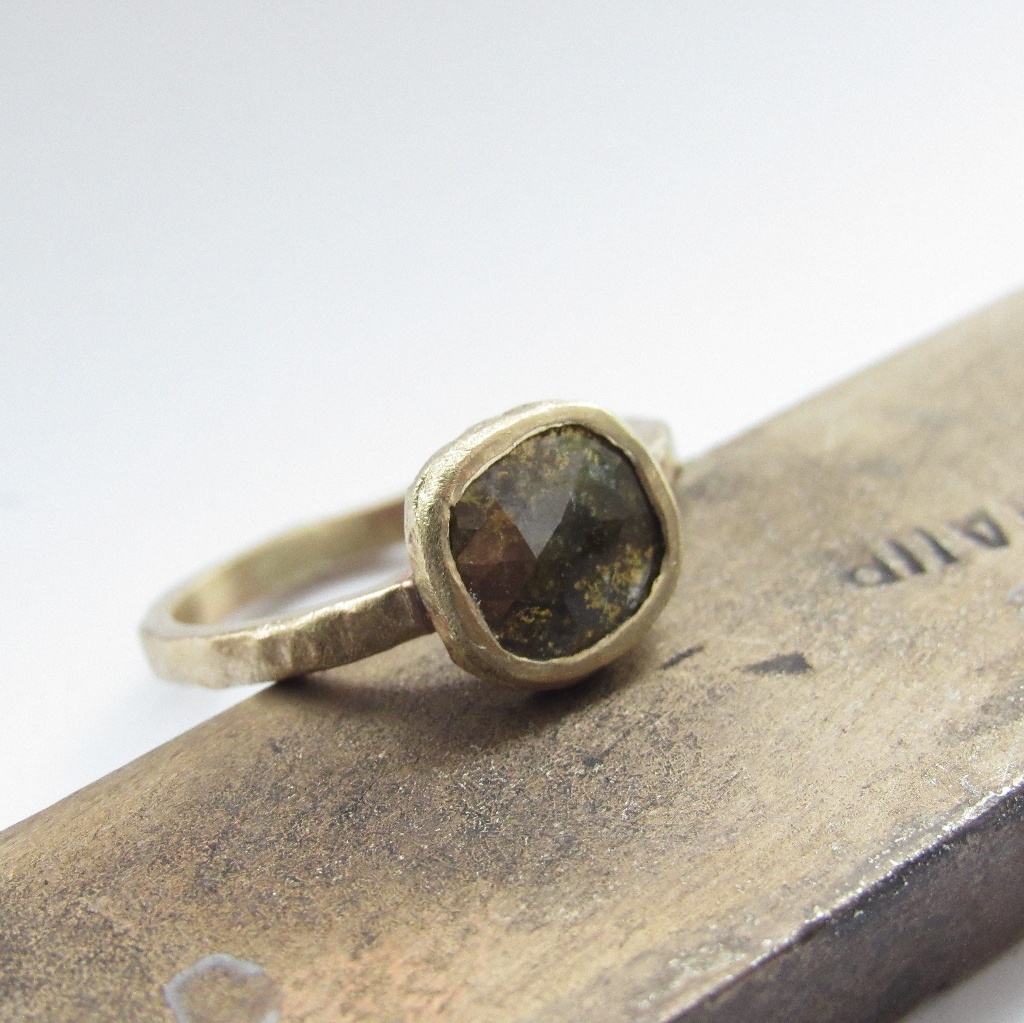 Diamond Ring Yellow Gold Ring With Wild Diamond 890$